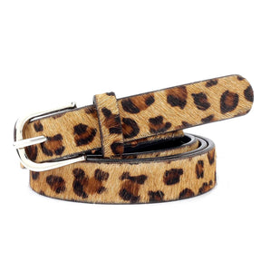Bacca Bucci Women Leopard Print Belt for Jeans (Genuine Leather)