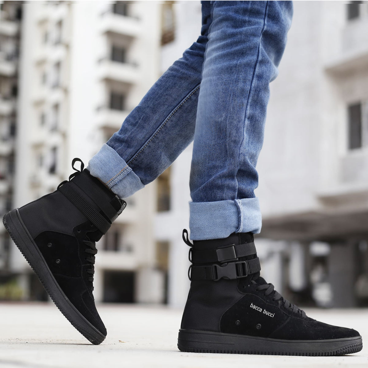 black sneakers for men, black casual shoes, black fashion sneakers for men, black hi top sneakers