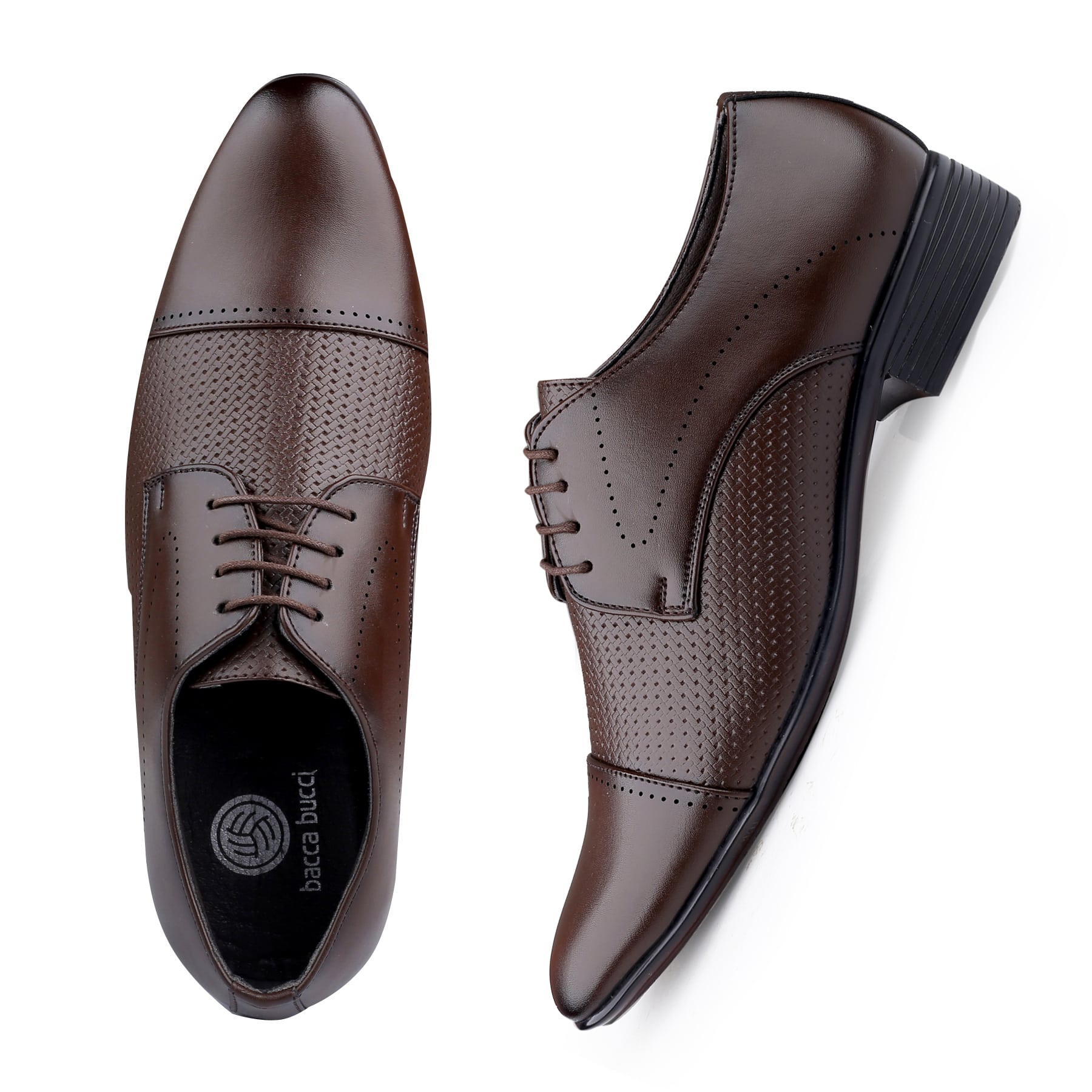 Bacca Bucci HOMER Formal Shoes with Superior Comfort | All Day Wear Office Or Party Lace-up Shoes