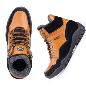 Bacca Bucci Men's KAILASH Splash Leather Boots for Trekking Backpacking & Hiking with Fur
