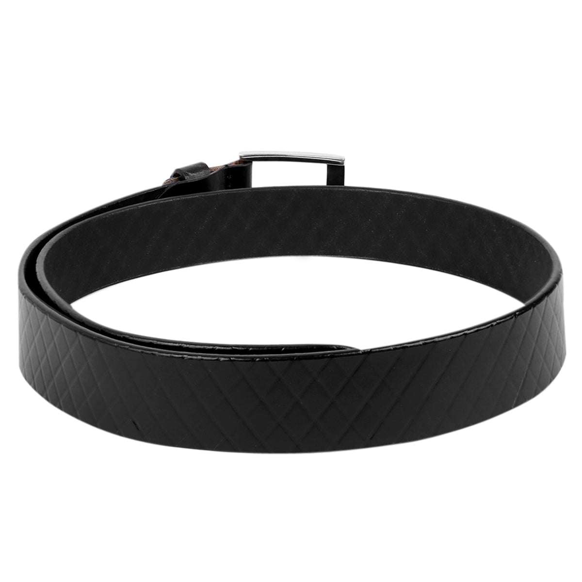 Bacca Bucci Genuine Textured Leather Belt for Casual Jeans & Dress with elegant Steel buckle - Bacca Bucci