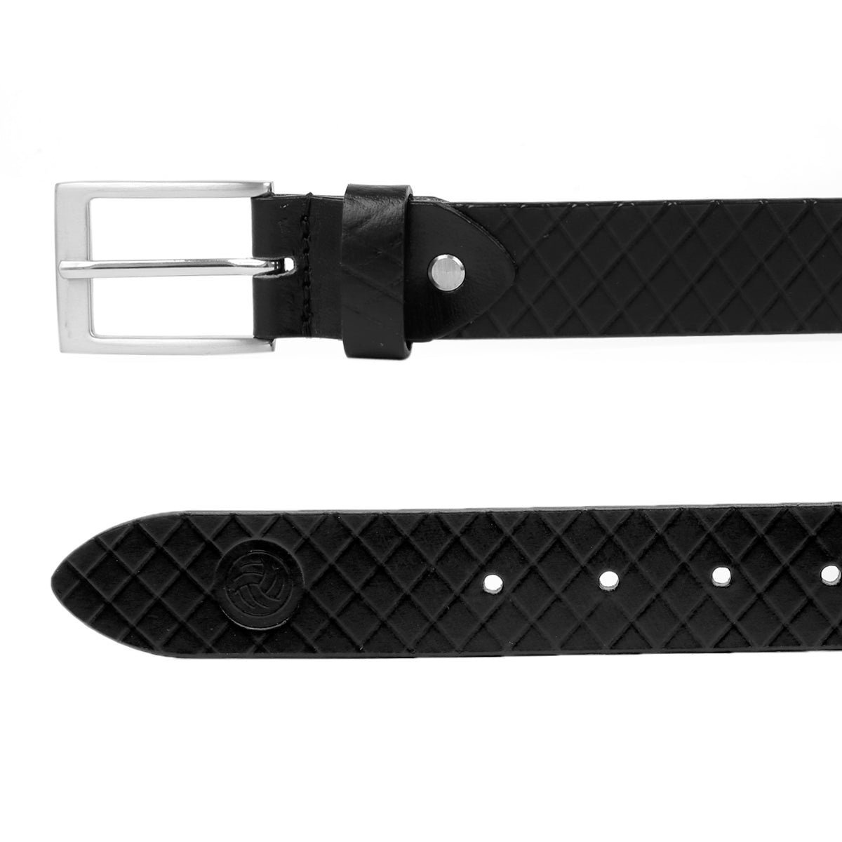 Bacca Bucci Genuine Textured Leather Belt for Casual Jeans & Dress with elegant Steel buckle - Bacca Bucci