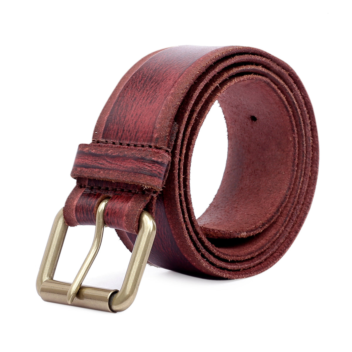 Bacca Bucci Leather Men's Work Belt - Heavy Duty Genuine Leather For Jeans