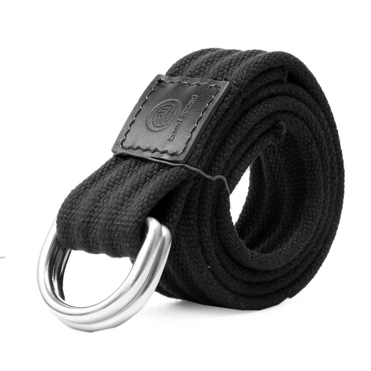 Bacca Bucci Men Canvas Military Belts for Men Double D-Ring Buckle - Bacca Bucci