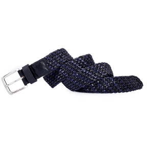 Bacca Bucci Men's Genuine Handmade Braided Leather Belt