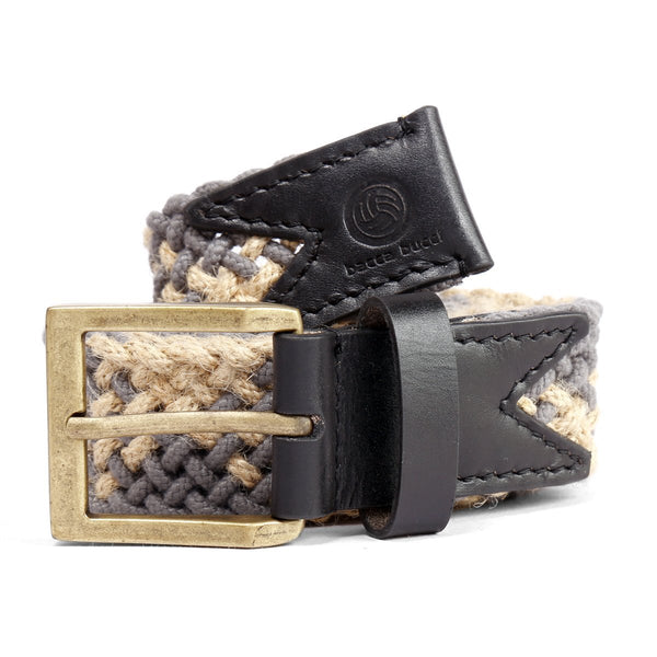 Bacca Bucci upgraded braided stretch belt leather loop Jute weave belt for men - Bacca Bucci