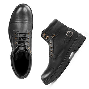derby boots men, men chukka boots, genuine leather boots, black leather boots 