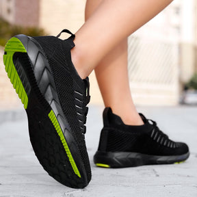 Bacca Bucci FISHJET Women Running Shoes | Black Sneakers for Gym & Casual Walk