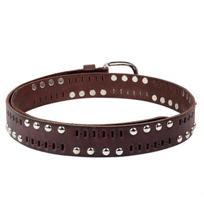 Bacca Bucci Men's Stylish Studded Casual Leather Rivets Belt with Nickle Free Buckle