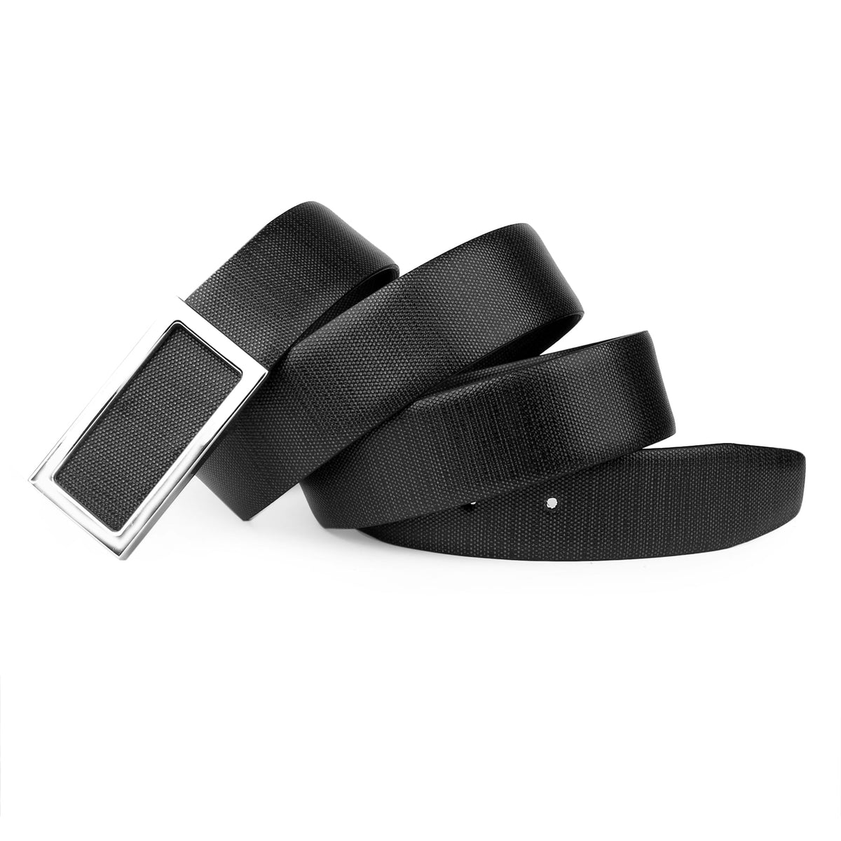 Kargau Men's Artificial Leather Belt for Men Formal Casual PU Leather Belts  Black Color Pack of 1Pcs