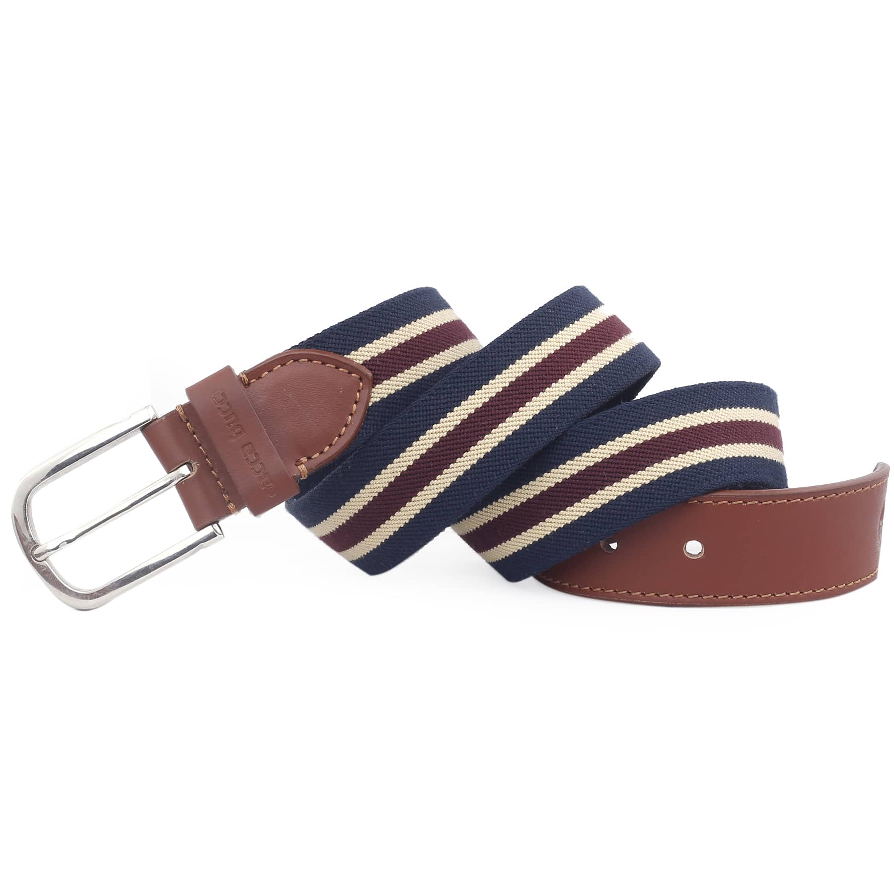 Bacca Bucci Mens Comfort Stretch Casual Fabric Belts