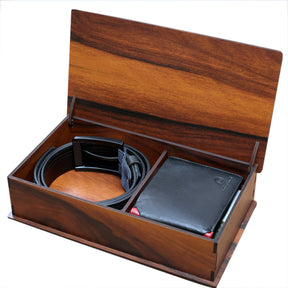 Men's Classic Dress belt with Genuine Suede leather & soft Leather Wallet combo Gift Set for men - Bacca Bucci