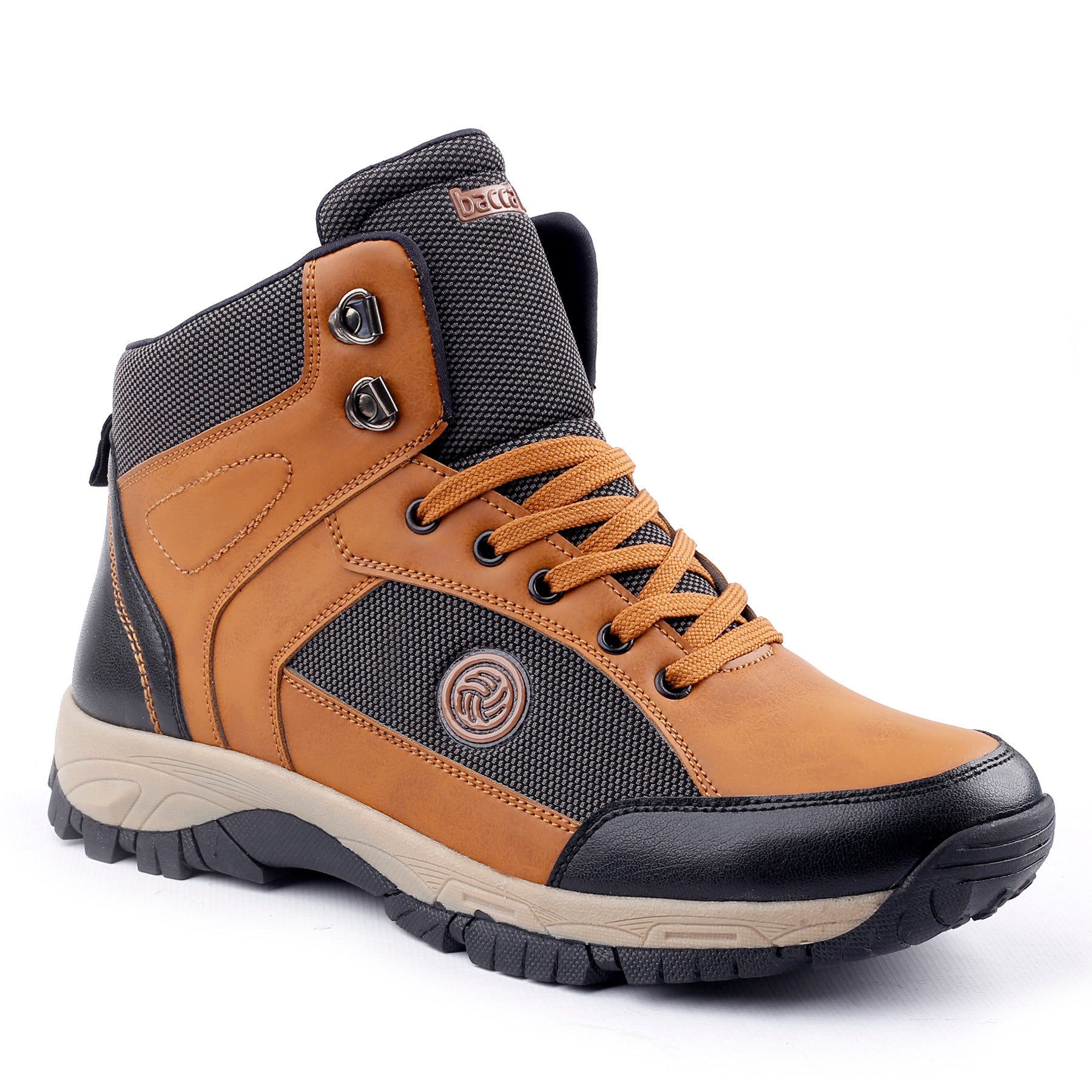 Bacca Bucci Men's HIKE 5-Eye Moto-Inspired Light-Weighted Mountaineering Backpacking Trekking & Hiking Boots