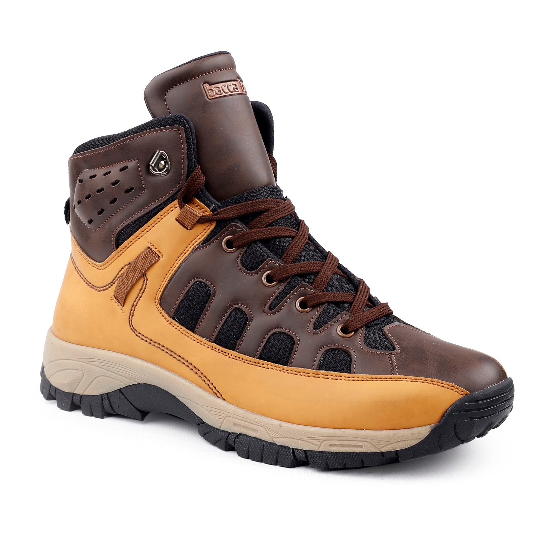 Bacca Bucci Men's SNOWBALL 6 inches Moto-Inspired Mountaineering Backpacking Hiking & Trekking Boots