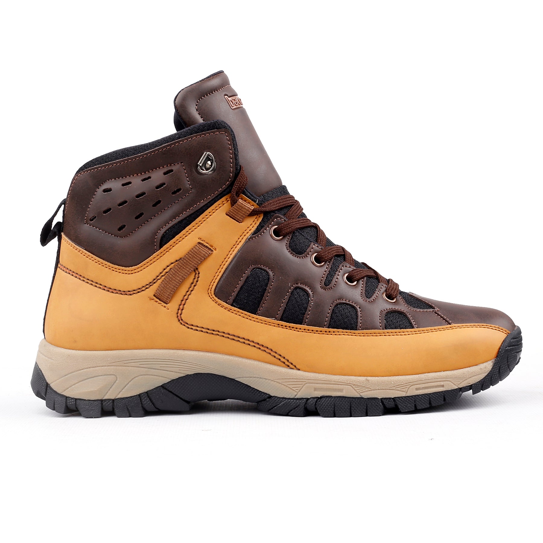 Bacca Bucci Men's SNOWBALL 6 inches Moto-Inspired Mountaineering Backpacking Hiking & Trekking Boots