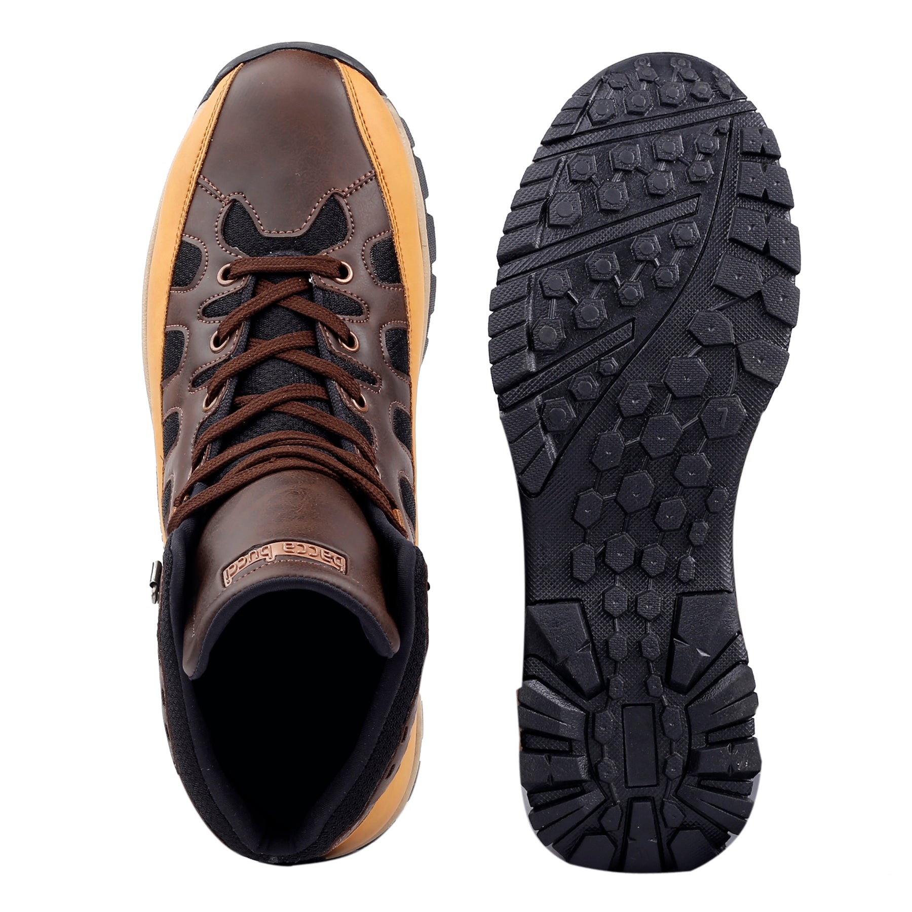 Bacca Bucci Men's SNOWBALL 6 inches Moto-Inspired Mountaineering Backpacking Hiking & Trekking Boots