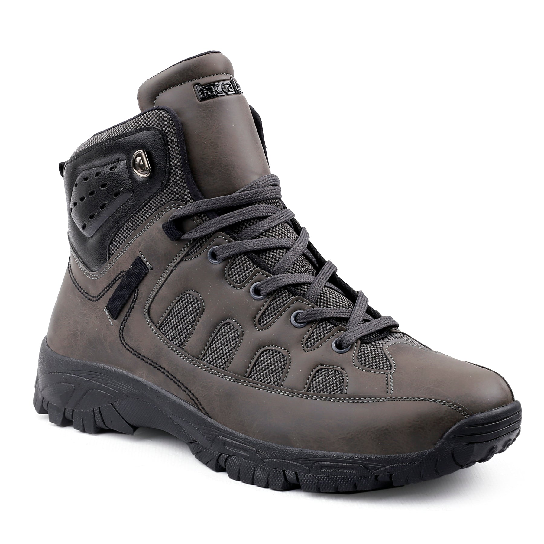 Bacca Bucci Men's SNOWBALL 6 inches Moto-Inspired Mountaineering Backpacking Hiking & Trekking Boots