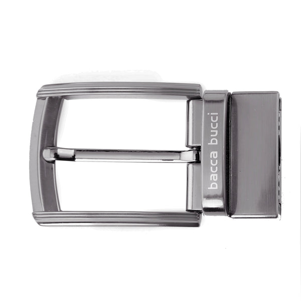 Bacca Bucci 35 MM Nickle free Reversible Clamp Belt Buckle with Branding (Buckle only)