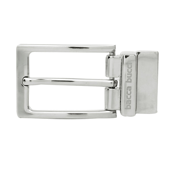 Bacca Bucci Men's 35MM  Nickle-Free Reversible Clamp Belt Buckle with Branding