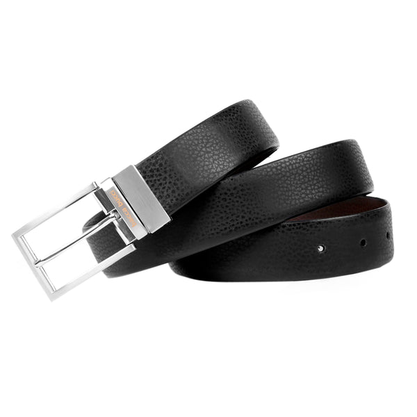 Bacca Bucci Reversible Classic Dress belt with Italian smooth Genuine leather Black & Brown - Bacca Bucci