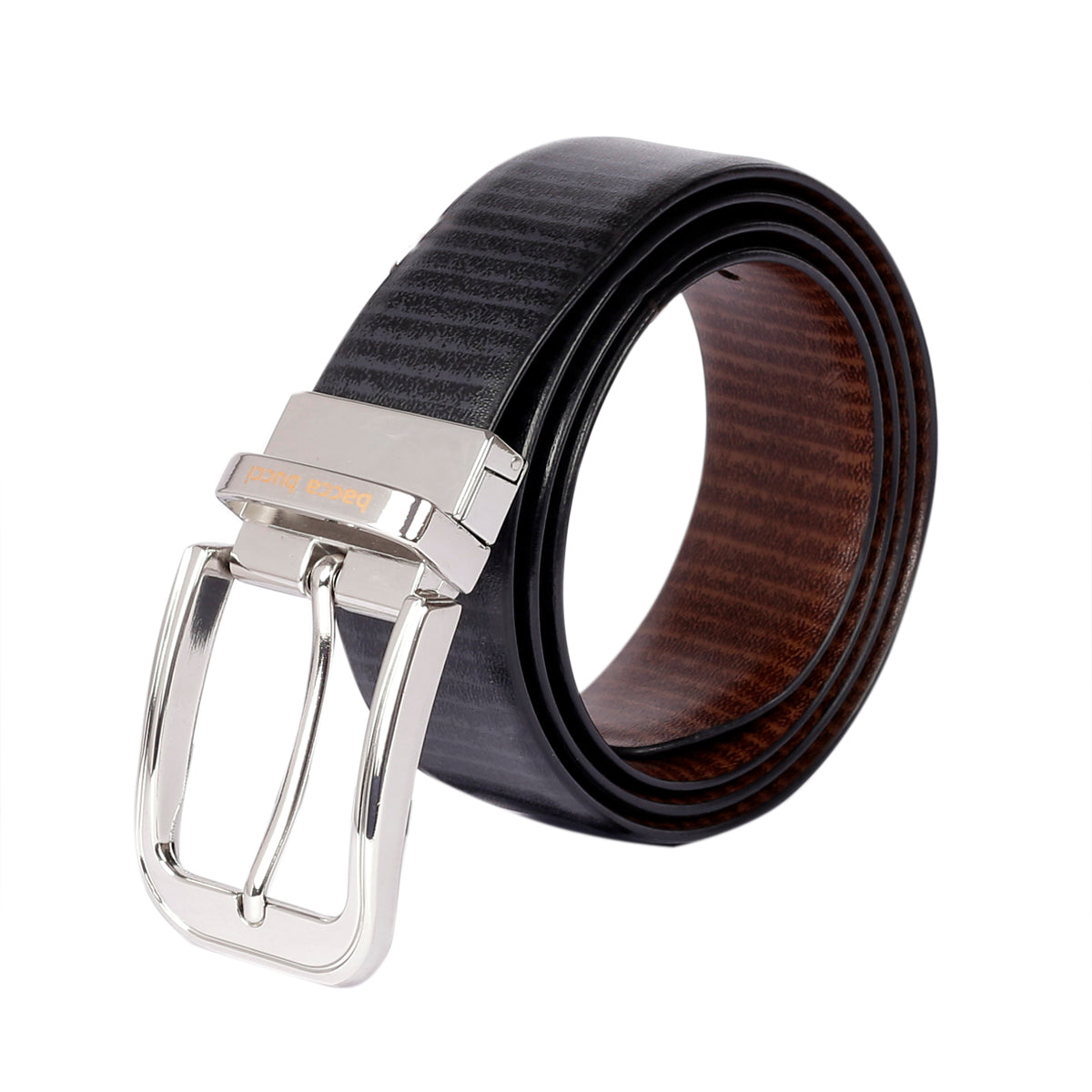 Bacca Bucci Reversible Classic Dress belt with Italian smooth Genuine leather Black & Brown - Bacca Bucci