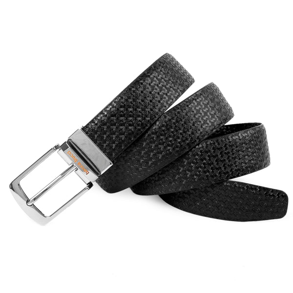 Bacca Bucci Reversible Classic Dress belt with Italian smooth Genuine leather Black & Brown - Bacca Bucci