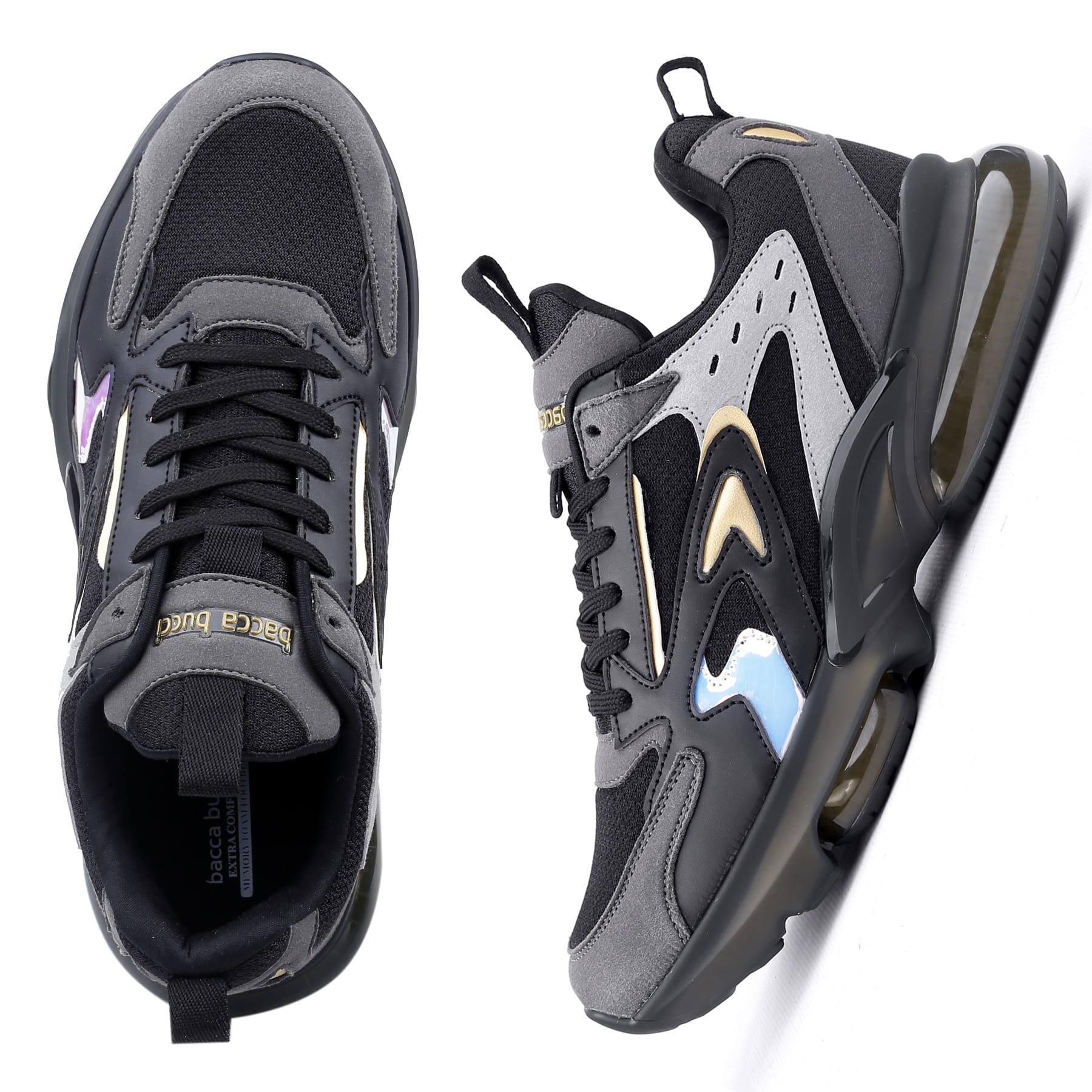 Bacca Bucci KRAKEN Men's Street-Style Air-Sole Solid Casual Shoe Sneakers