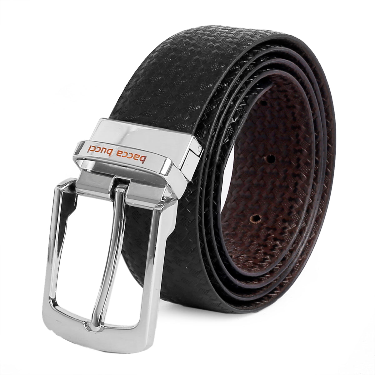 Bacca Bucci Reversible Classic Dress belt with Italian smooth Genuine leather Black & Brown - Bacca Bucci