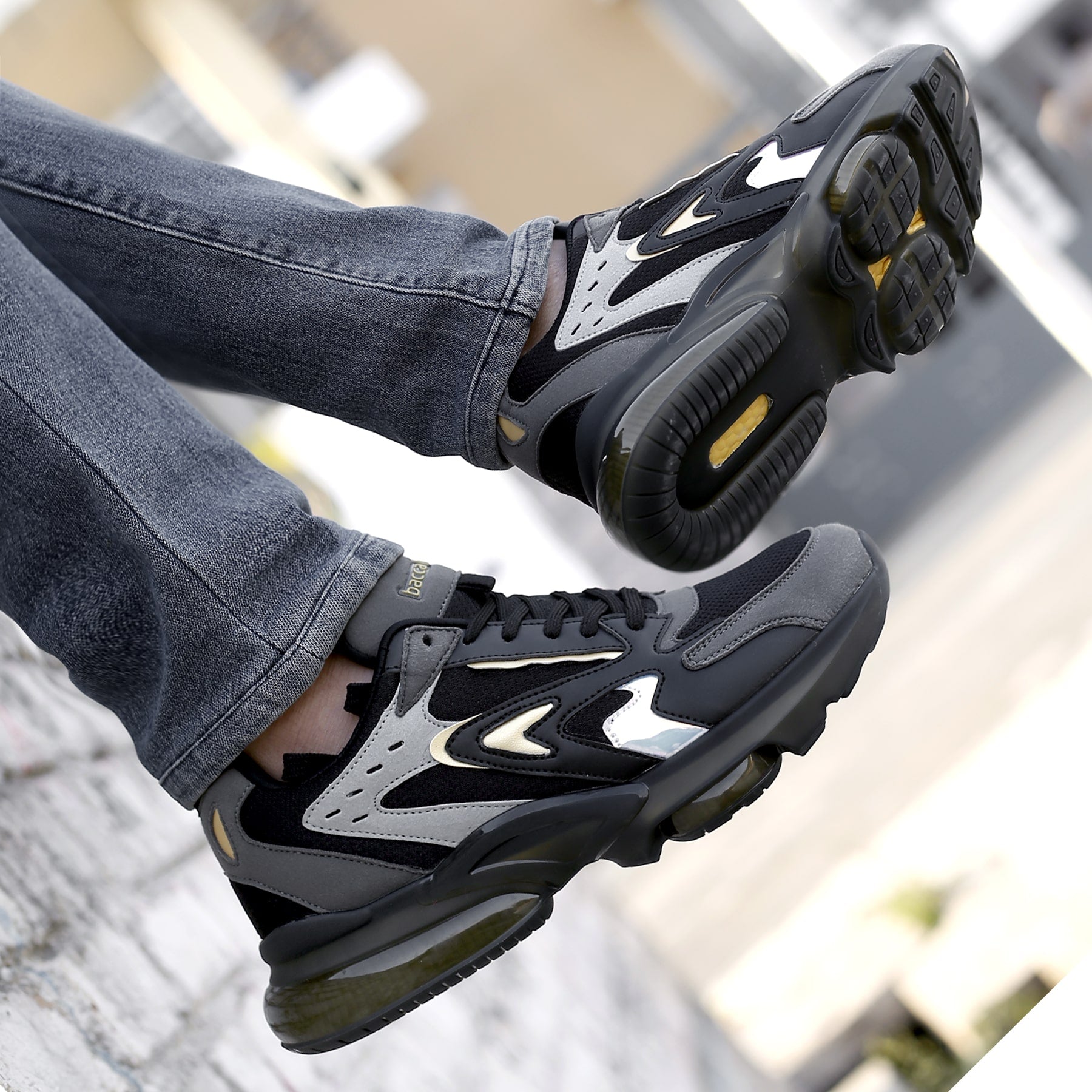 Bacca Bucci KRAKEN Men's Street-Style Air-Sole Solid Casual Shoe Sneakers