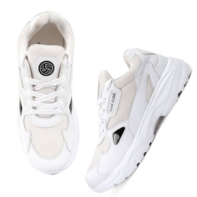 chunky white sneakers