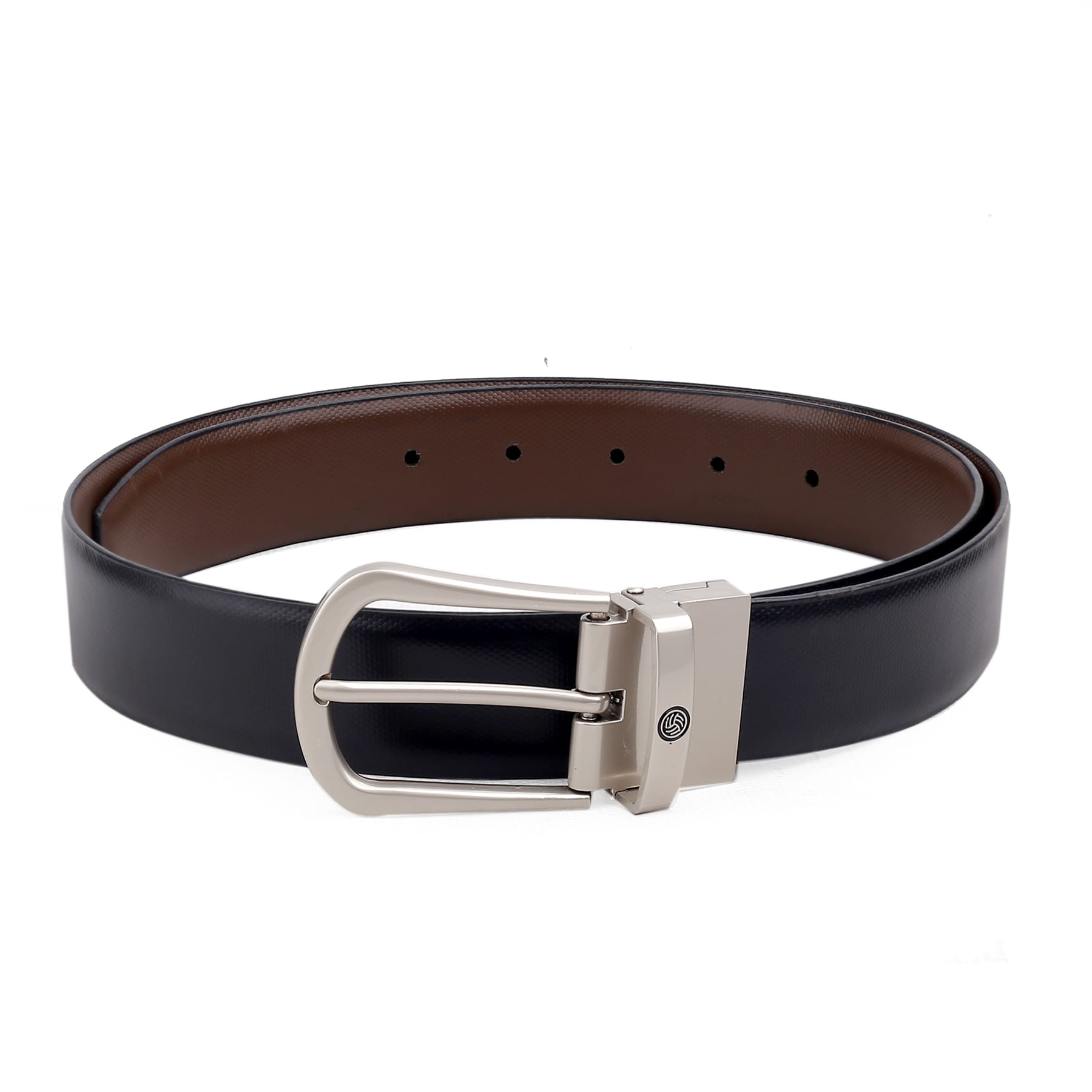 Leather Belt w/ Buckle - Men's Ratchet Belt - Black, 1.5