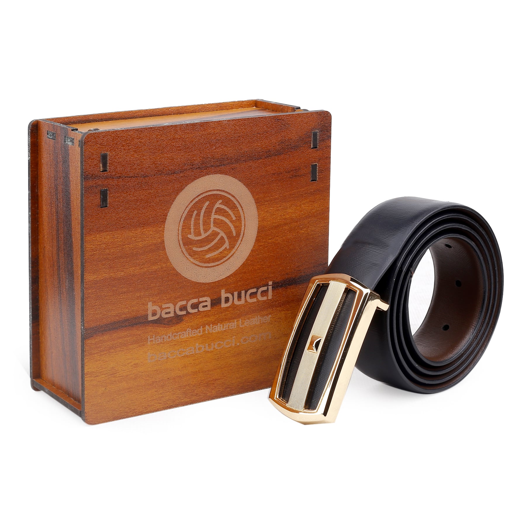 Bacca Bucci Premium Leather Formal Dress Belts with a Stylish Finish and a Nickel-Free Buckle