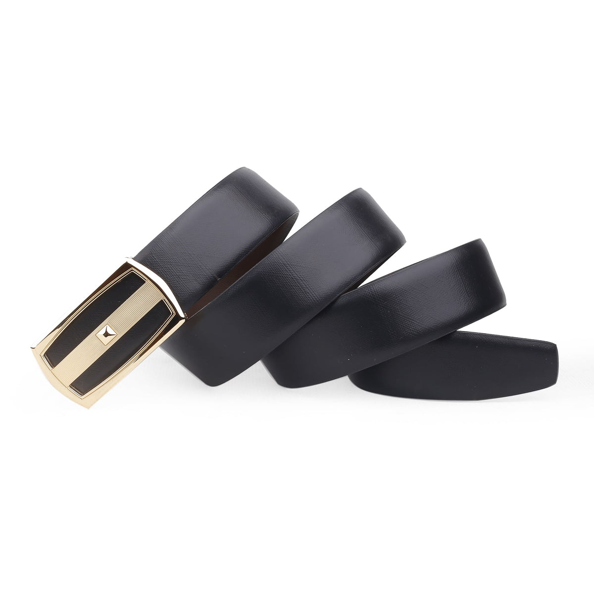 Buy Men Black Print Genuine Leather Belt Online - 736988