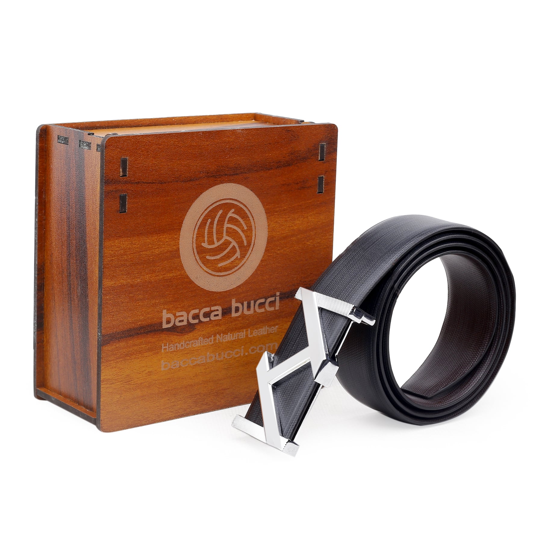 Bacca Bucci Premium Leather Formal Dress Belts with a Stylish Finish & a Nickel Free Buckle