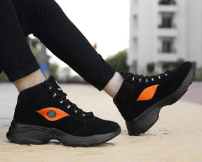 high ankle sneakers for men, mid ankle sneakers, casual shoes for men, ankle shoes for men, ankle shoes, black high tops