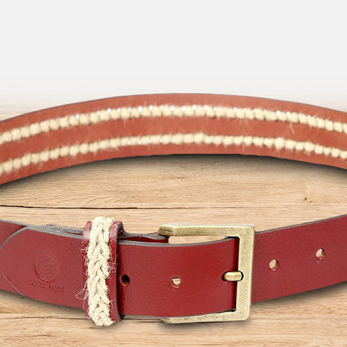 Bacca Bucci® Upgraded Braided Genuine leather Belt With natural Jute - Bacca Bucci