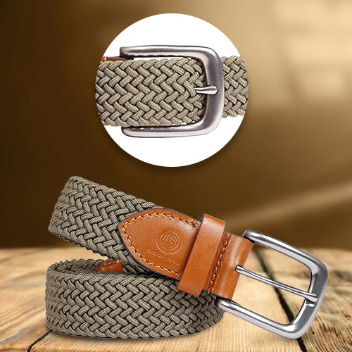 Men's and Women's Stretch Belt Braided Elastic Casual Woven Canvas Fabric  Belt 1 Inch - China Braided Belt and Elastic Belt price